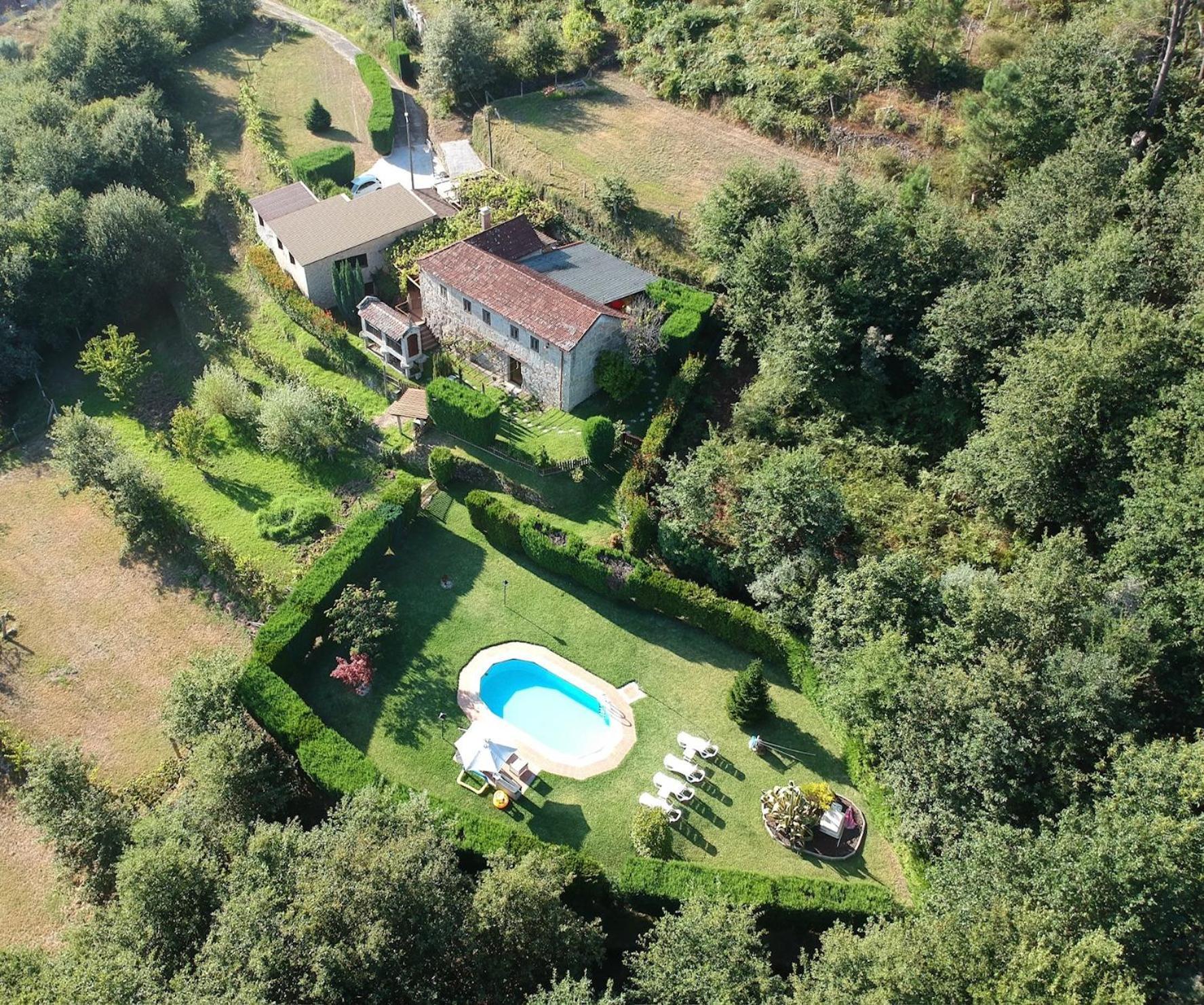 Casa Rural O Carballo Da Pedra La Caniza Bagian luar foto